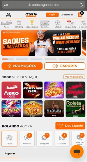 Aposta Ganha com versão mobile 2