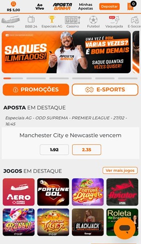 Bônus do Aposta Ganha App