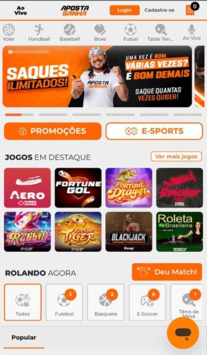 Conta no Aposta Ganha App 1