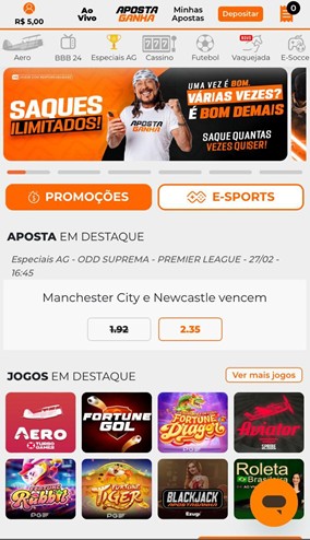 Crédito de Apostas para novos jogadores no Aposta Ganha app