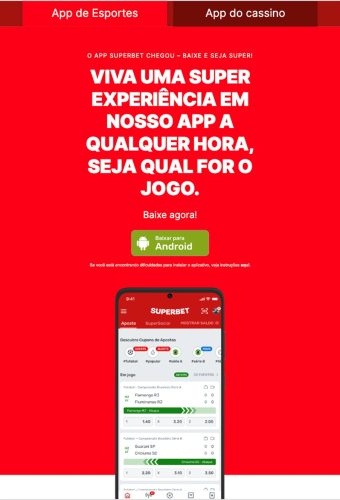 baixar o aplicativo Superbet no Android passo 1