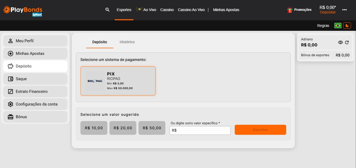 Playbonds deposito