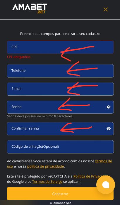 amabet cadastro passo 2