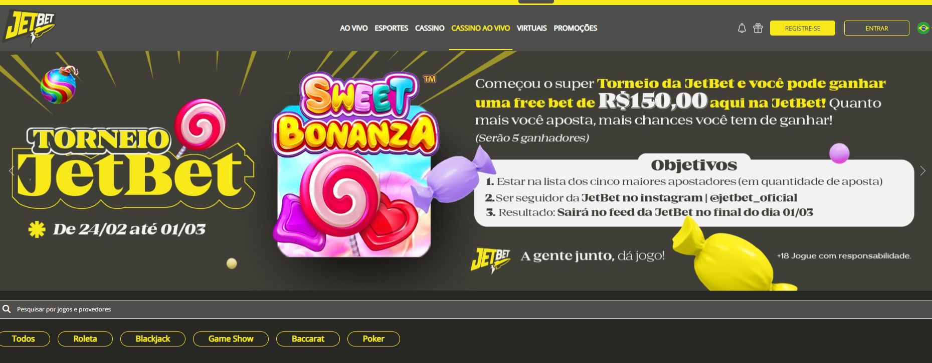 jetbet casino ao vivo