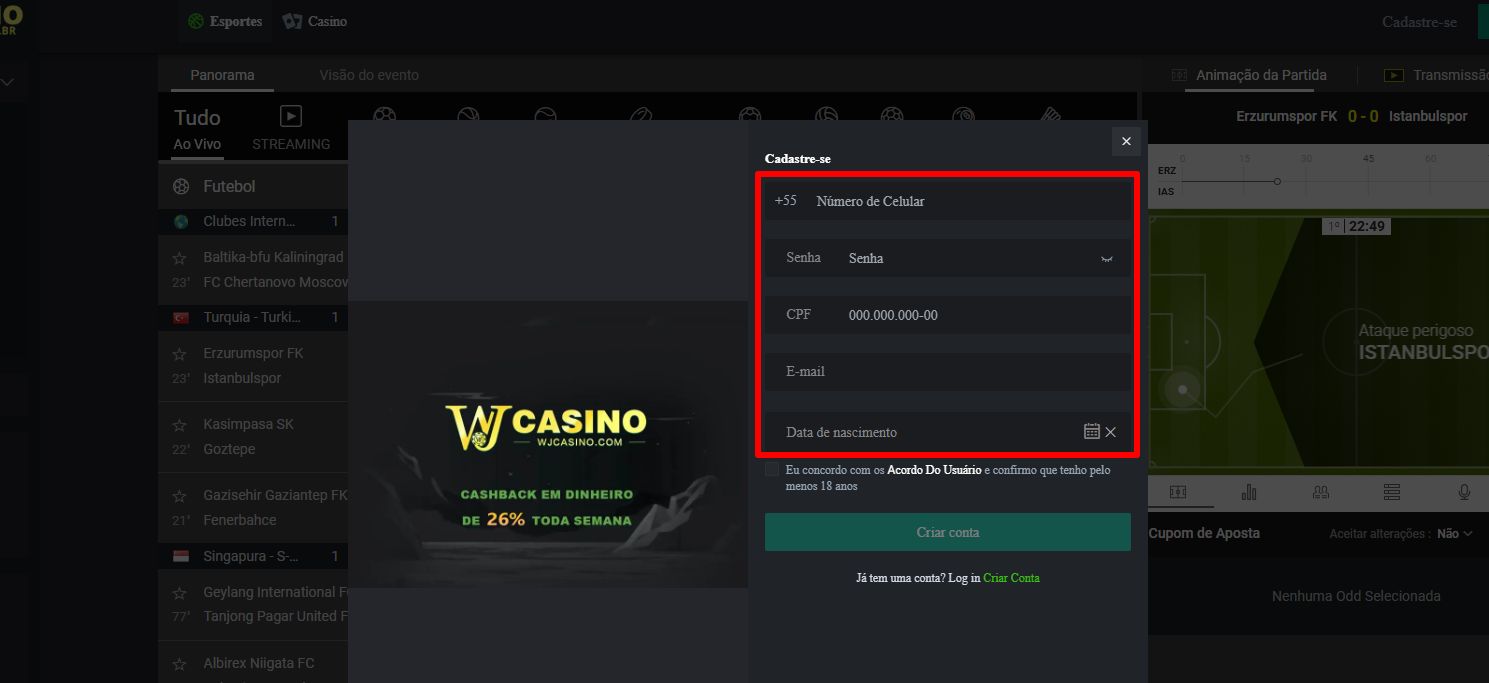 wjcasino cadastro passo 3