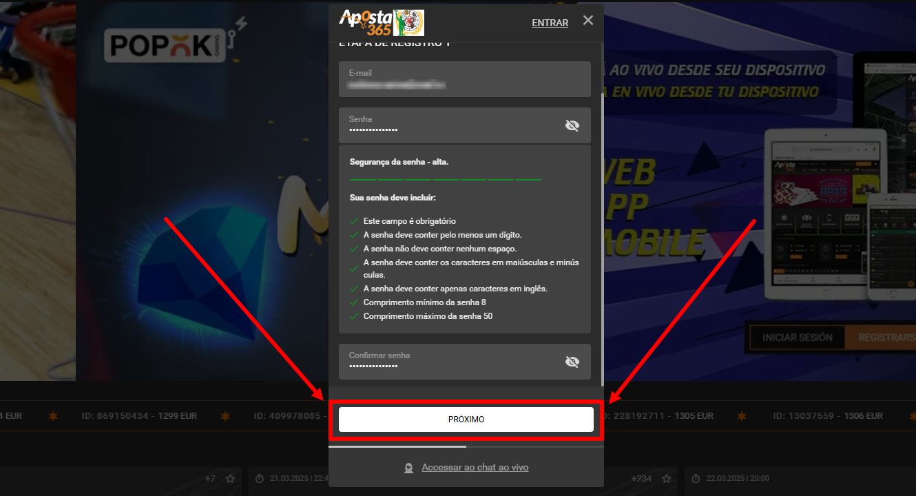 aposta365 cadastro passo 4