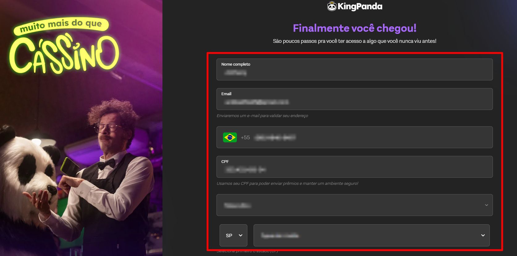 kingpanda cadastro passo 3