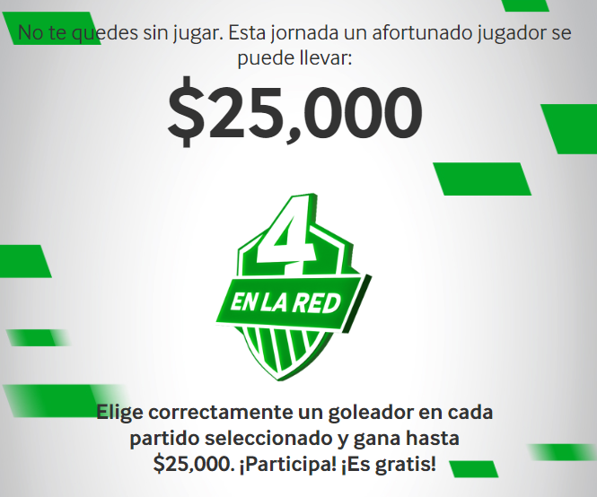 Screenshot de la promoción 4 en la red de Betway México