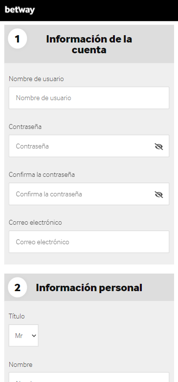  Imágenes de cómo crear una cuenta de Betway México 
