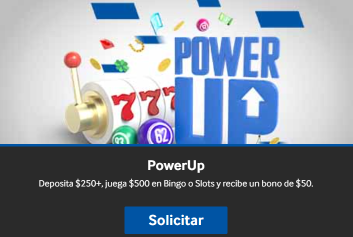 Screenshot de la promoción PowerUp de Betway México