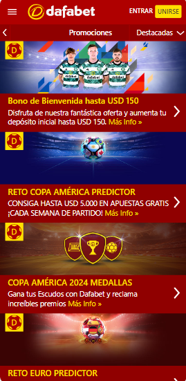 App para Android de la página Dafabet.