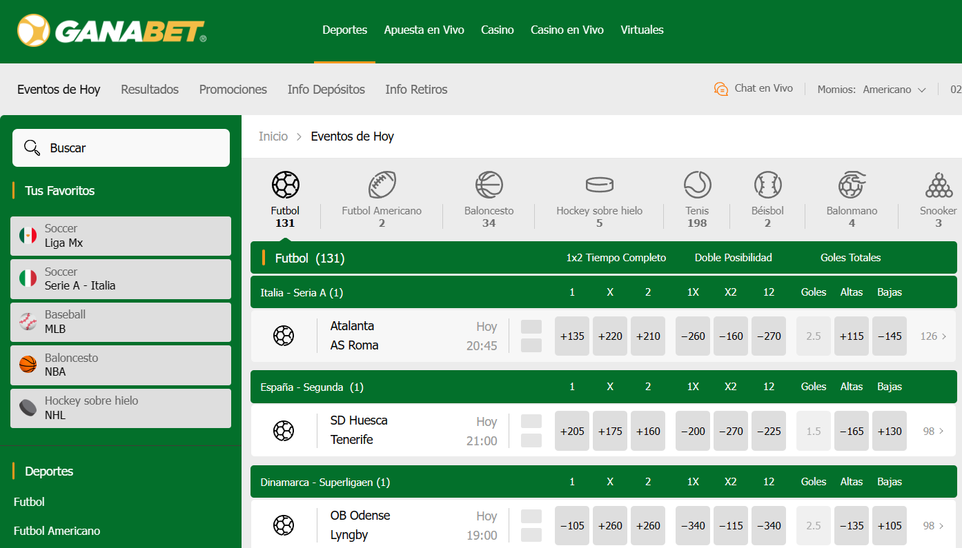 página de apuestas deportivas de la casa de apuestas ganabet
