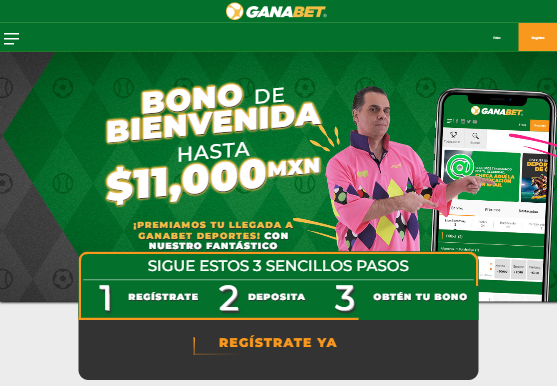 Captura de pantalla del bono de bienvenida Ganabet