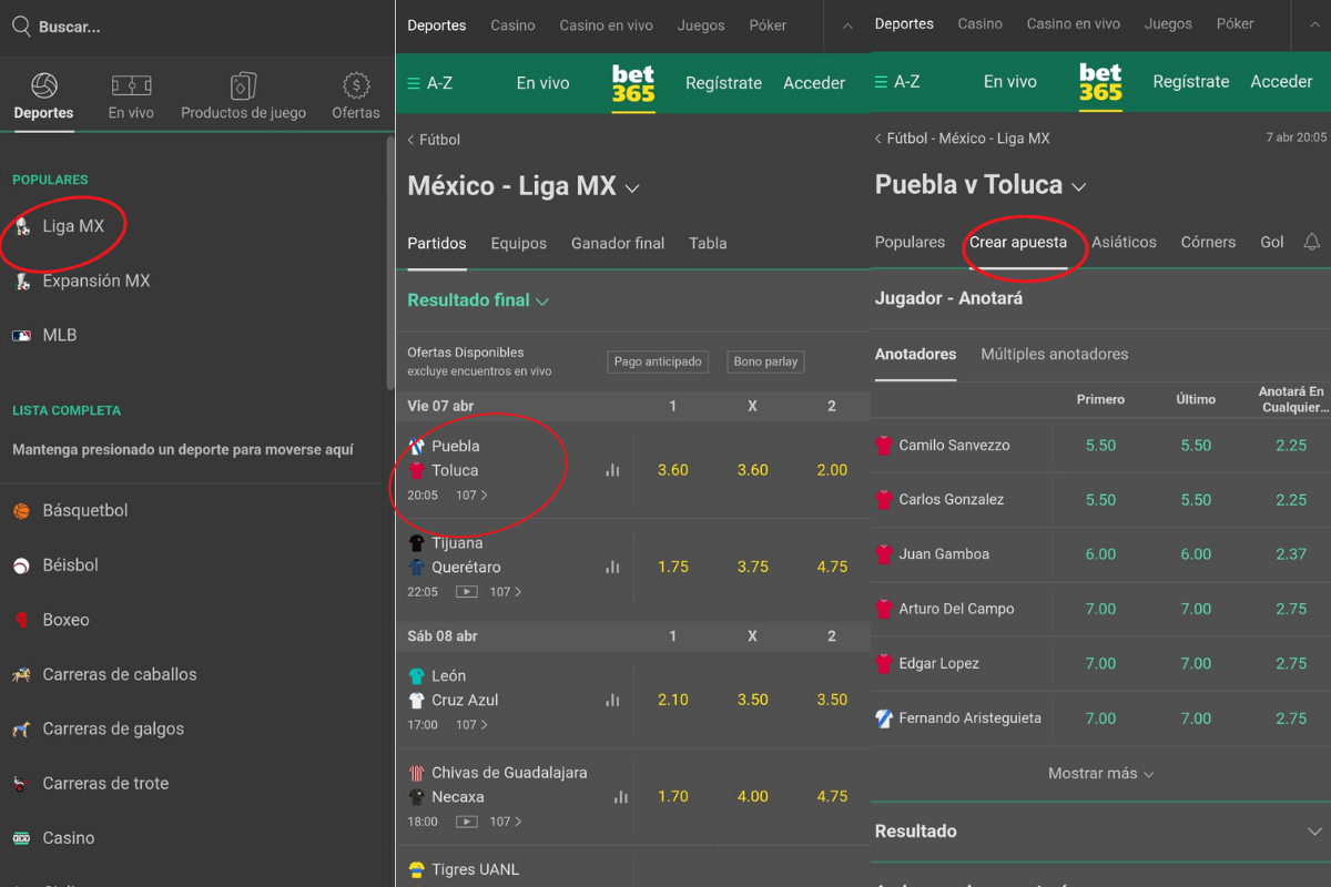 pantalla de apuestas predeterminadas de bet365