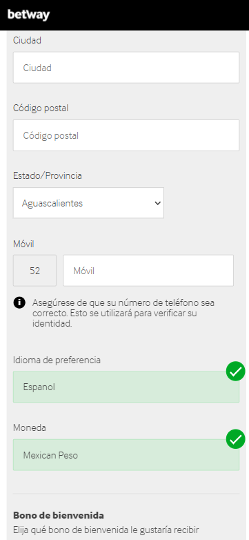  Imágenes de cómo crear una cuenta de Betway México 