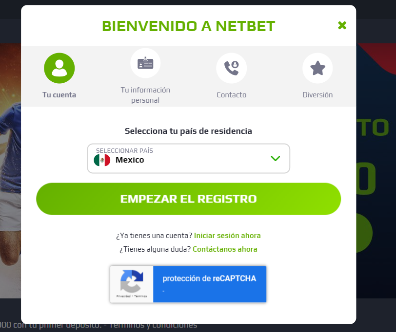 netbet pantallazo registro